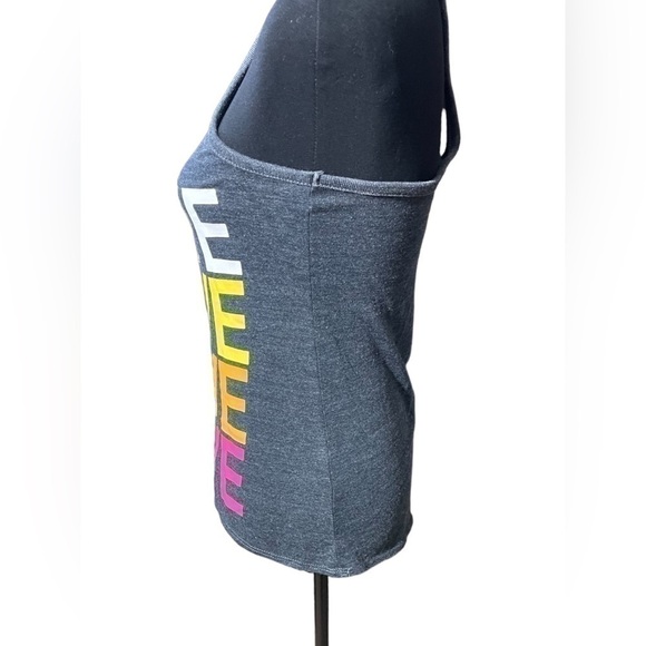 Chaser Love Lightning Bolt Tank Size Extra Small Racerback Dark Grey Rare - Picture 10 of 16